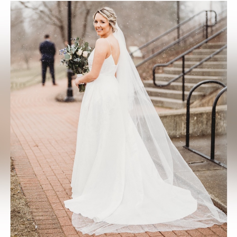 Sachin & Babi Penny V-Neck Jacquard Wedding Gown from BHLDN